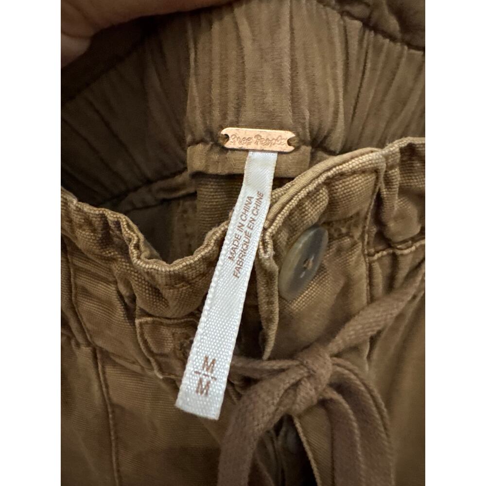 Free People Margate Pleated Trousers Tamarind Brown Size Med High Rise Boho - Picture 4 of 6